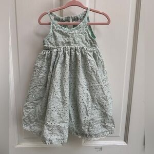 Shabby Chic 2T Girls Blue/Green Color Sleeveless Eyelet Dress